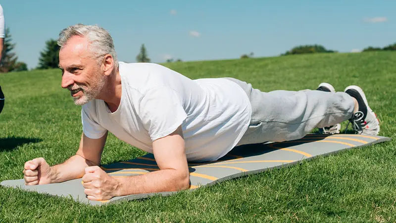 Low Plank Hold with Knee Flexion