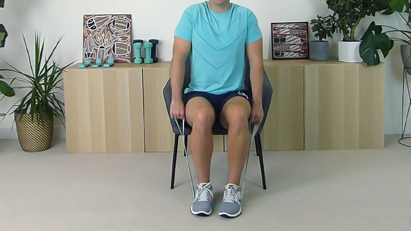 Seated Row with Resistance Band