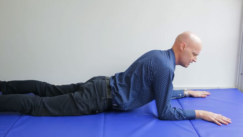Sphinx Pose for Spine Lengthening