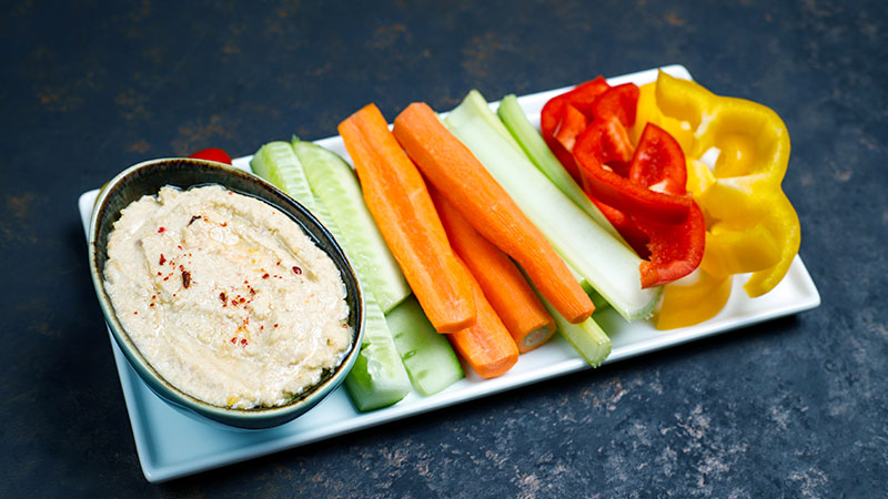Vegetable Sticks with Hummus