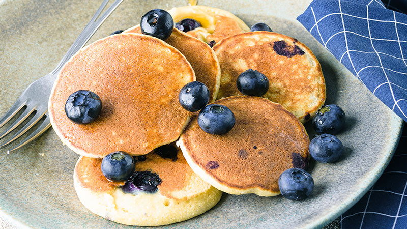 Protein Pancakes With Blueberries