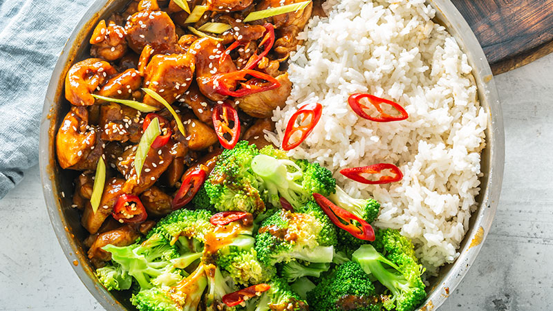 Steamed Chicken and Broccoli