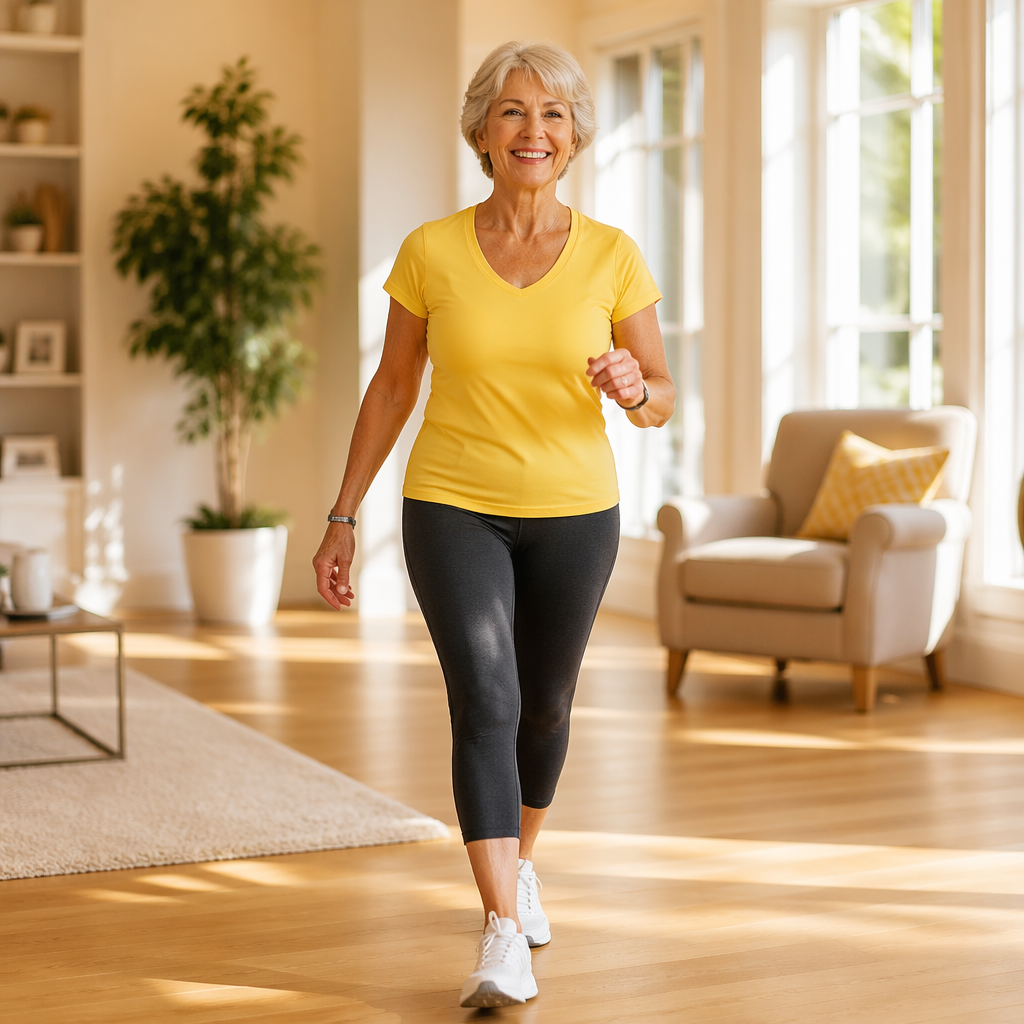10 Minute 10 Indoor Walking Workout For Seniors [10 Minutes To Vitality]