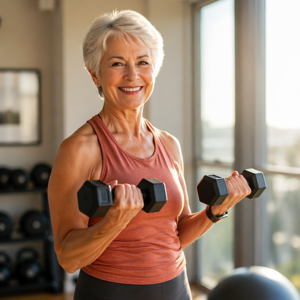 Strength in Silver: Senior Fitness Dumbbells Exercise