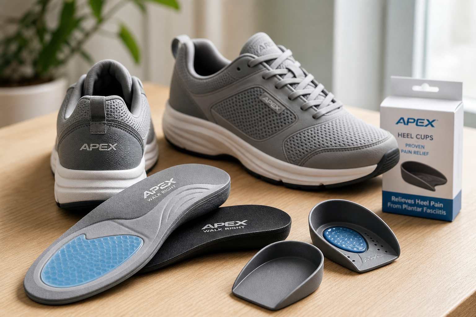 Supportive orthopedic shoes with cushioned insoles and heel support for seniors