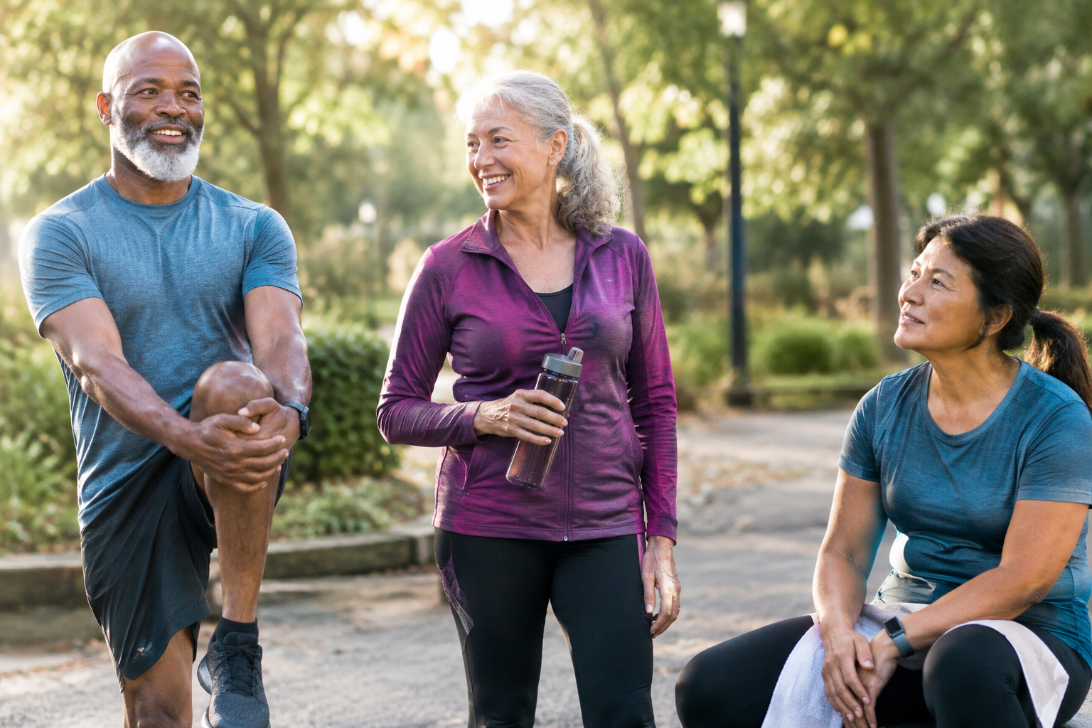 Diverse group of seniors representing different individual health factors